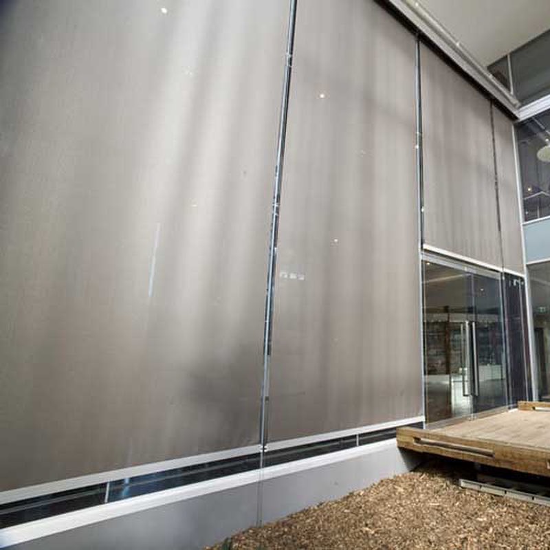 Commercial window roller shades and coverings